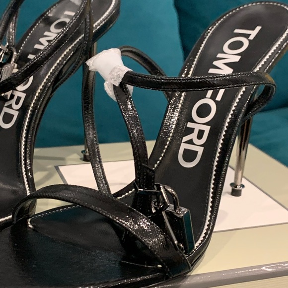 SOLD -Tom Ford Padlock Pointy Sandals Size 39.5 - Picture 5 of 6